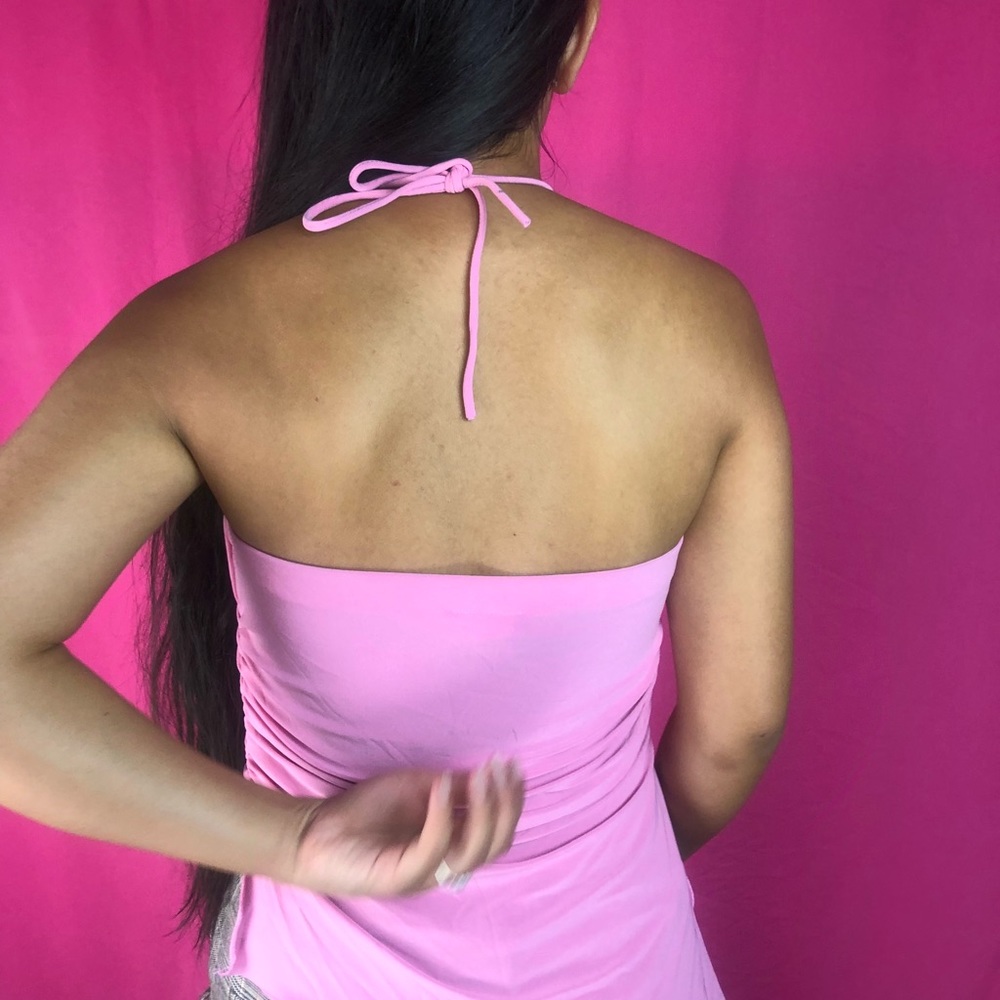 PINK TIE TOP - Picture 3 of 4